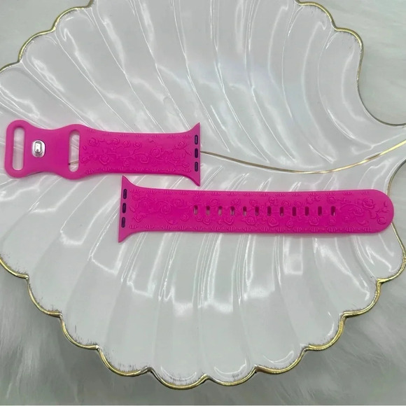 New Floral Design Apple Watch Bands  38mm 40mm 41mm Pink Bundle 1 - Picture 6 of 7